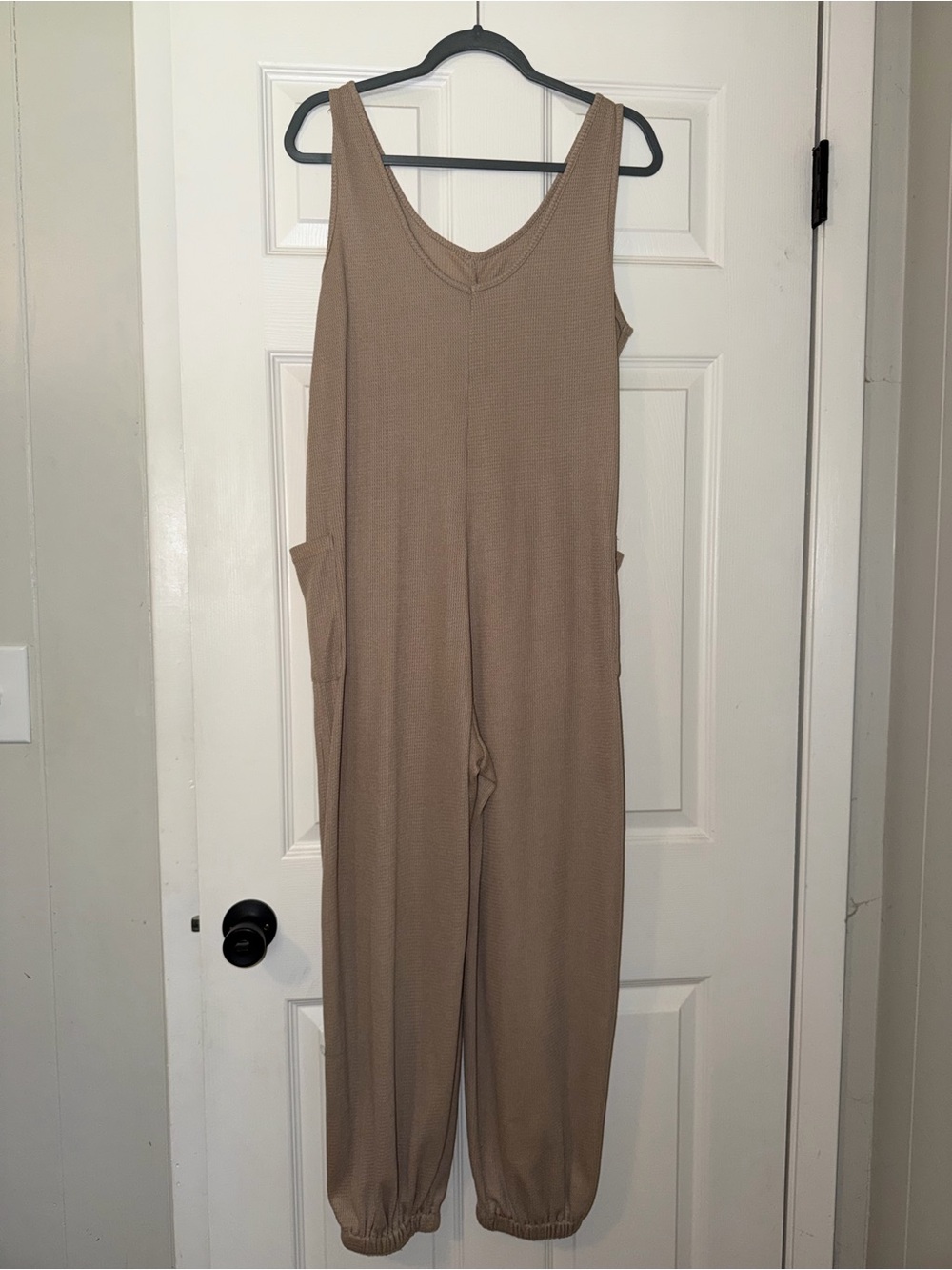 SHEIN Beige Jumpsuit with Side Pockets